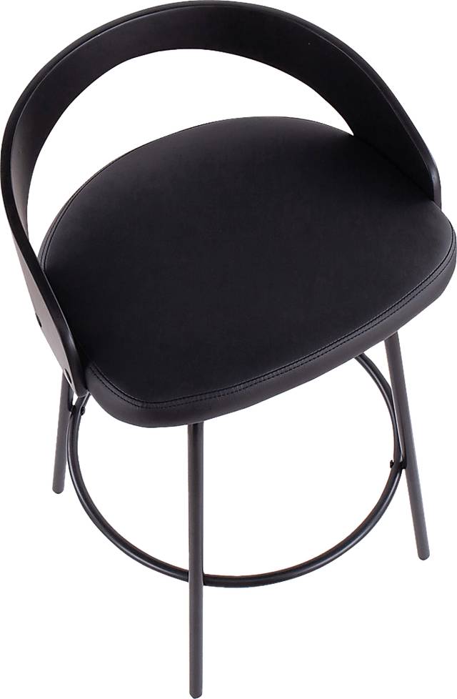 Blakistone Black Counter Height Swivel Stool Set of 2 - Thumbnail - Image 7