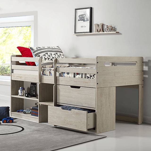 Blanchard Gray Twin Low Loft Bed - Thumbnail - Image 2