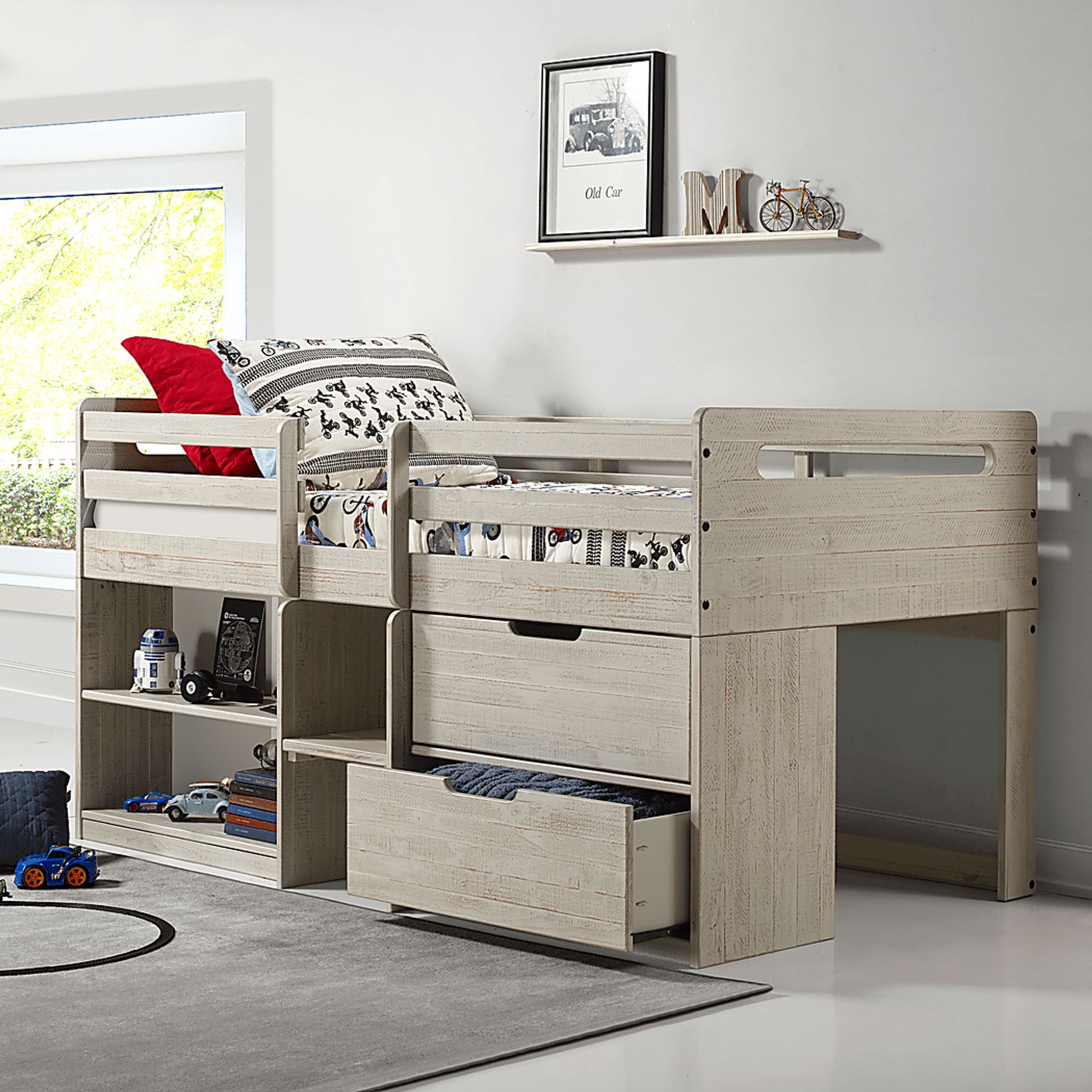 Blanchard Gray Twin Low Loft Bed - Image 2