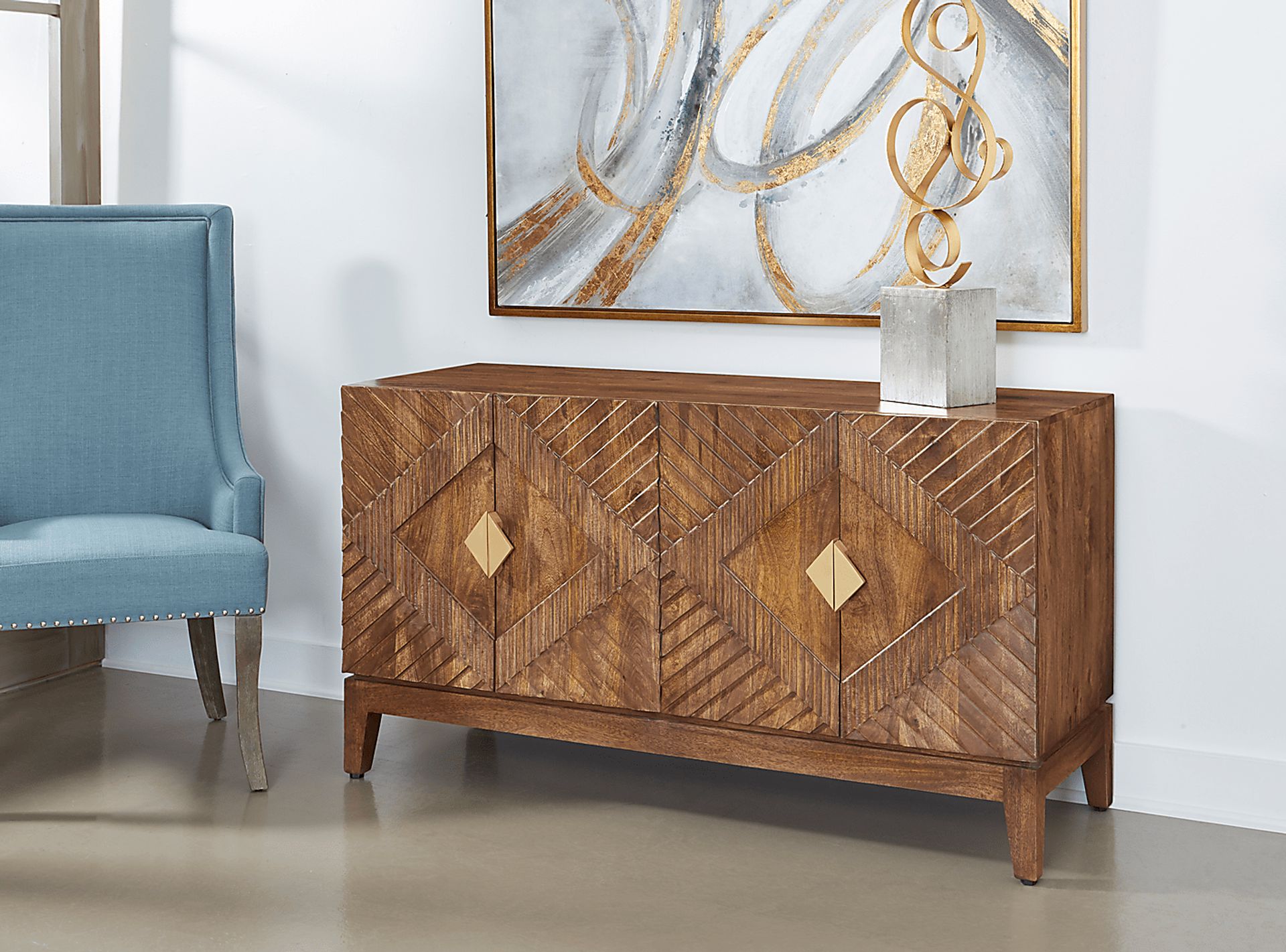 Blandford Brown Credenza - Image 5