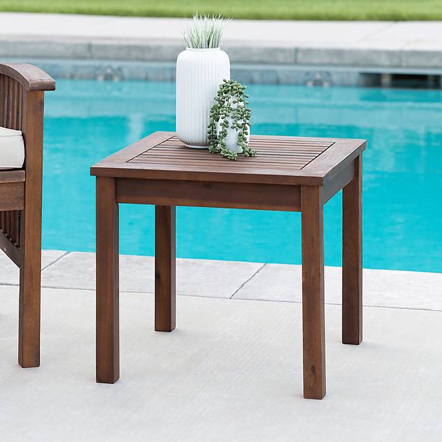 Blandin Dark Brown Outdoor End Table - Thumbnail - Image 4