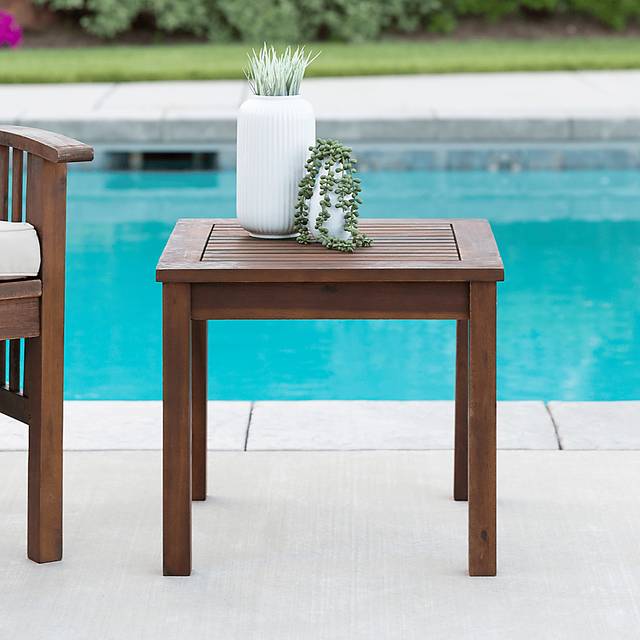 Blandin Dark Brown Outdoor End Table - Thumbnail - Image 5