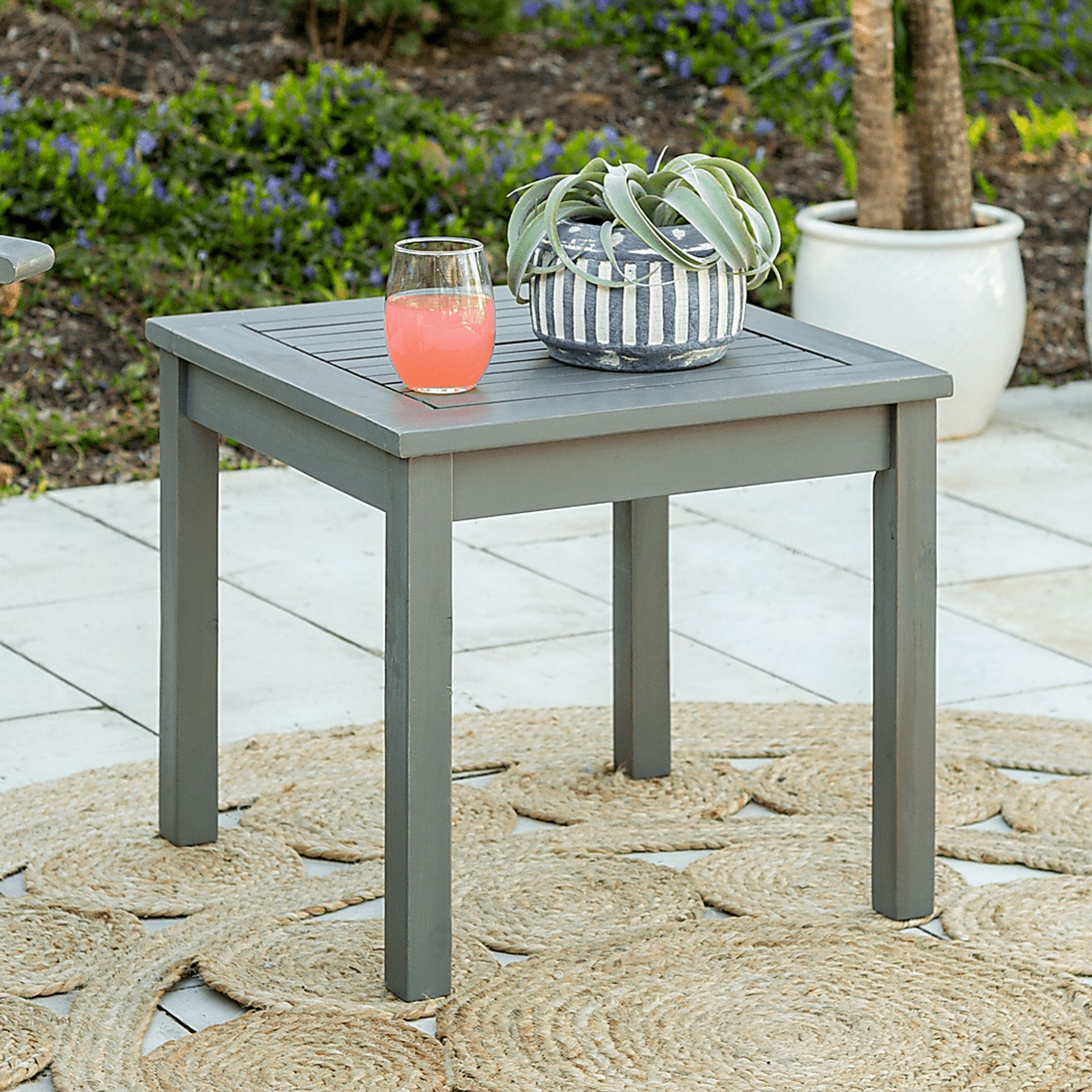 Blandin Gray Outdoor End Table - Image 5