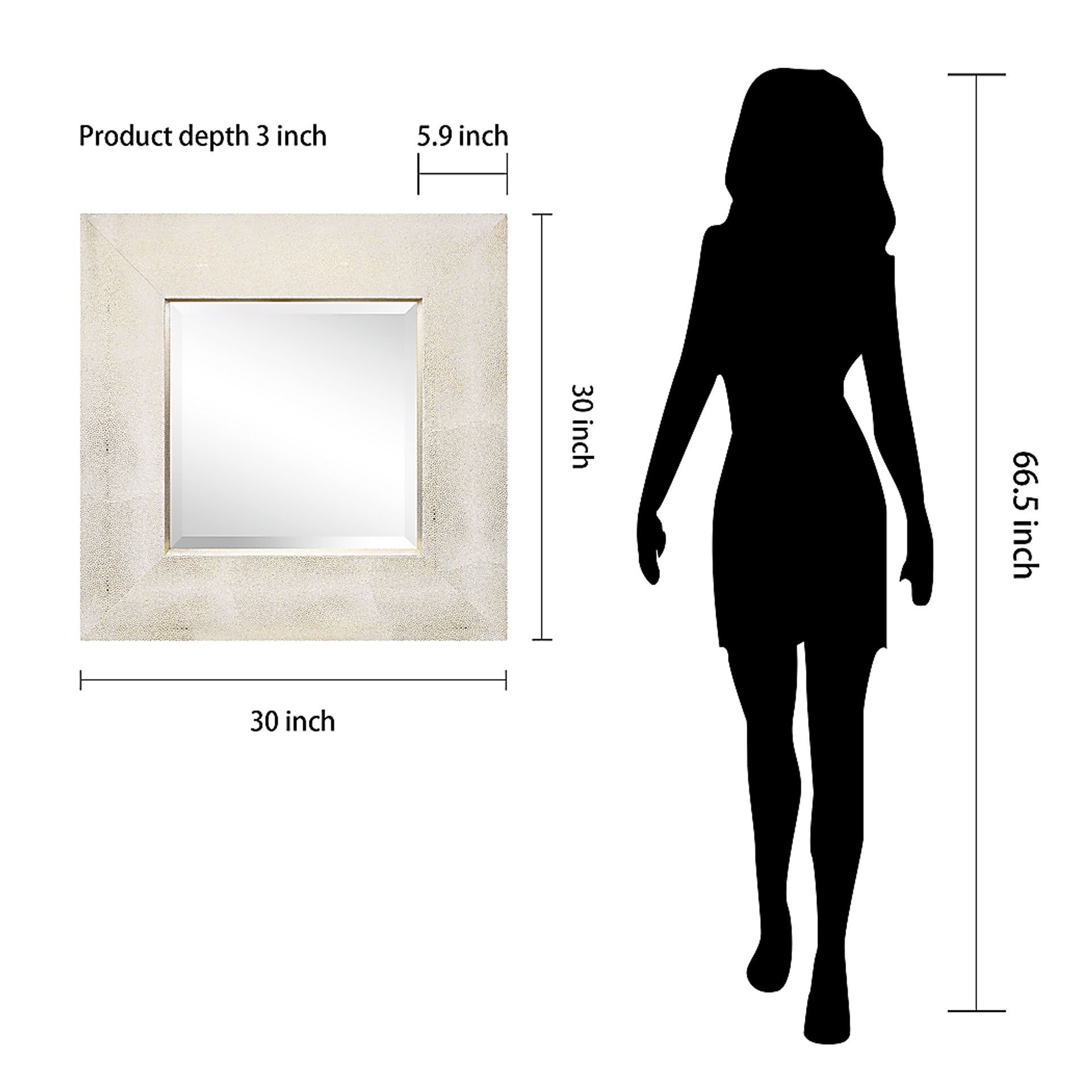 Blandon White Mirror - Image 8