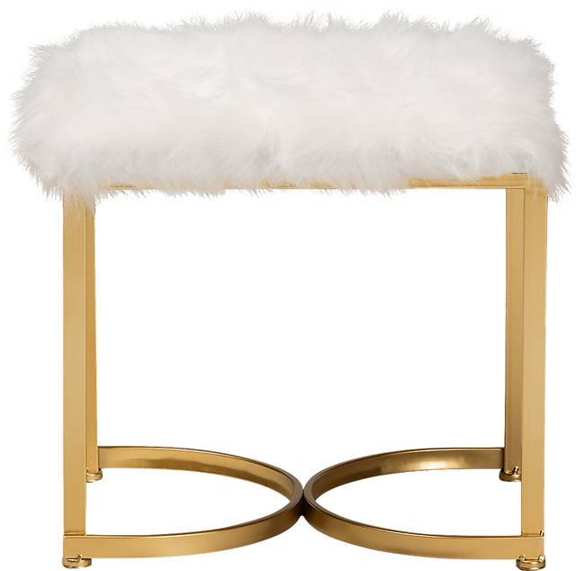 Blandsford White Ottoman - Thumbnail - Image 2