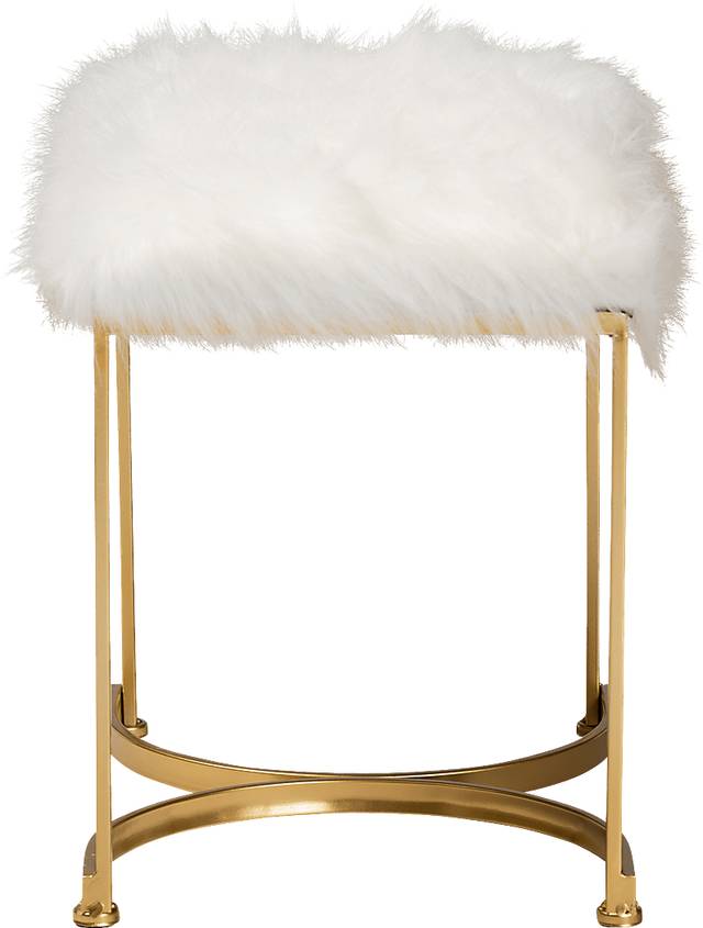 Blandsford White Ottoman - Thumbnail - Image 3