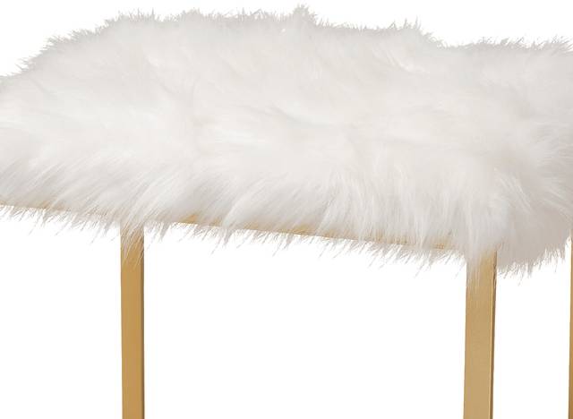 Blandsford White Ottoman - Thumbnail - Image 4