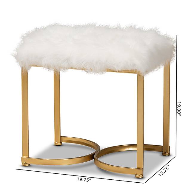 Blandsford White Ottoman - Thumbnail - Image 8