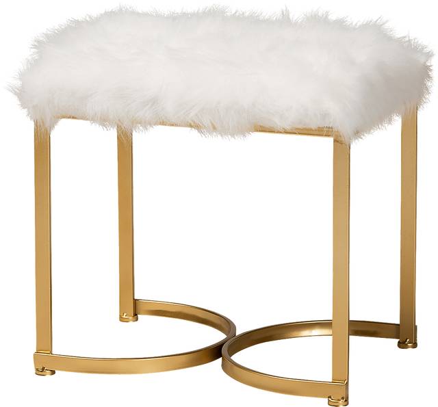 Blandsford White Ottoman - Thumbnail - Image 1
