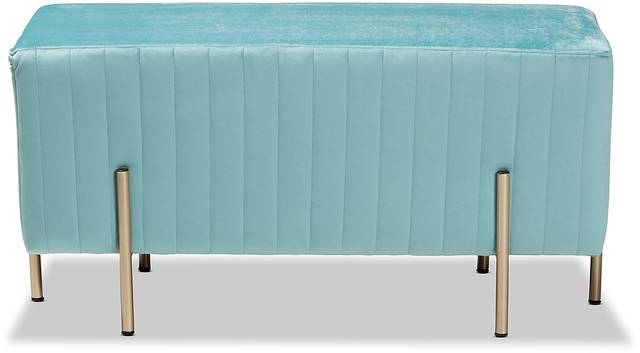 Blanning Blue Ottoman - Thumbnail - Image 2