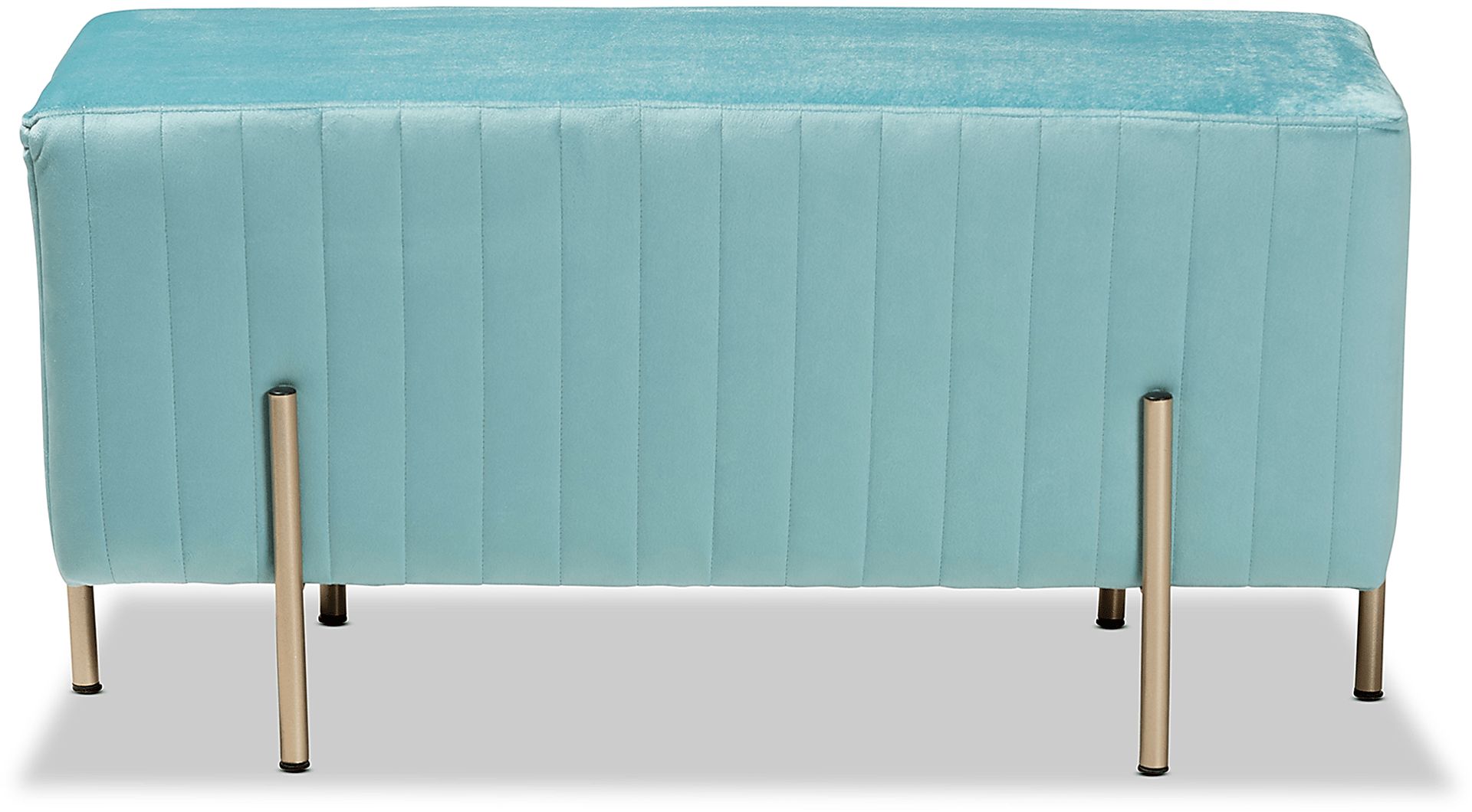 Blanning Blue Ottoman - Image 2