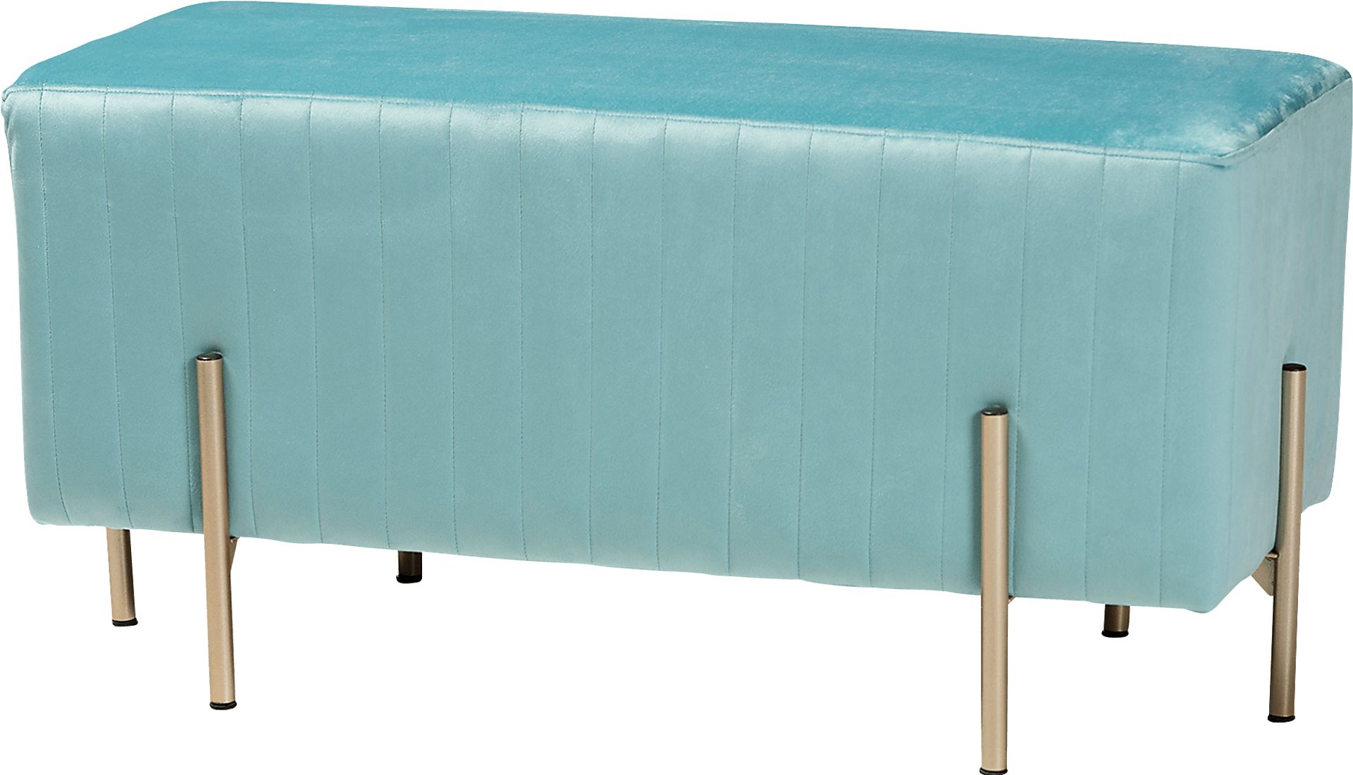 Blanning Blue Ottoman - Image 1