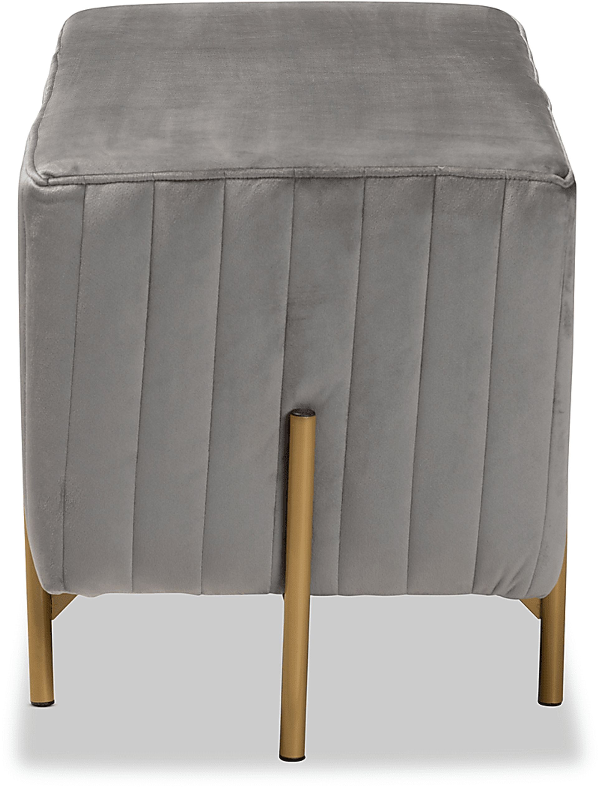 Blanning Gray Ottoman - Image 3