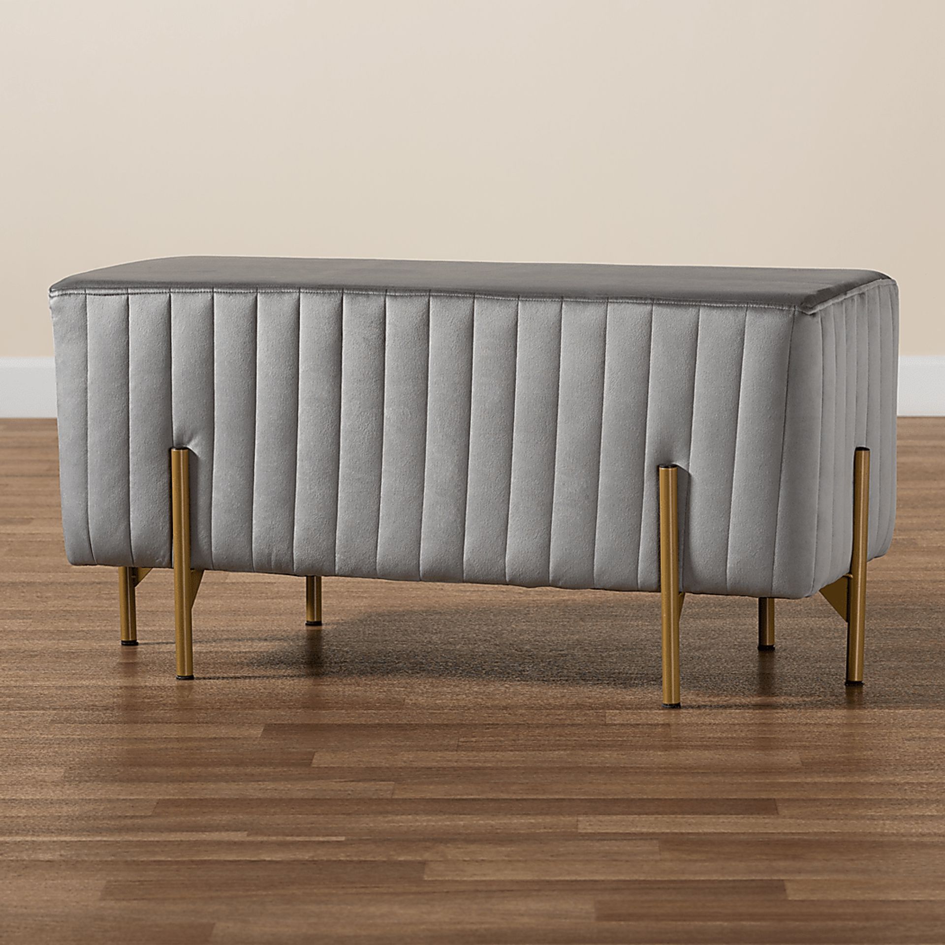 Blanning Gray Ottoman - Image 6