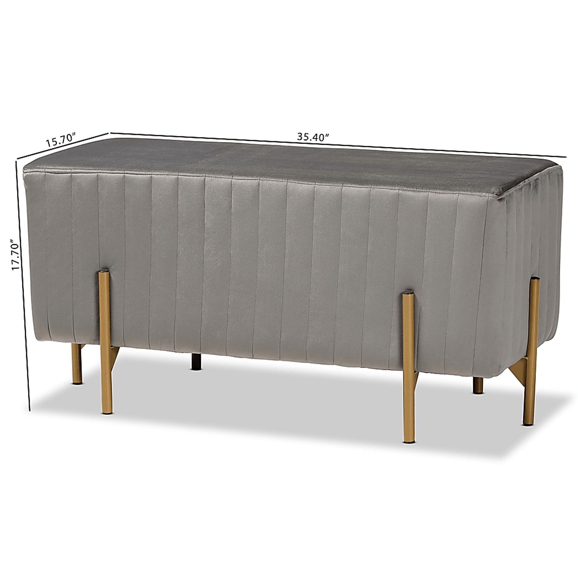 Blanning Gray Ottoman - Image 8