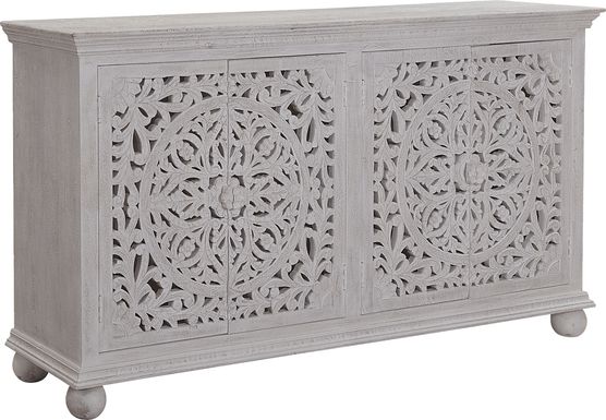 Blasdell White Credenza