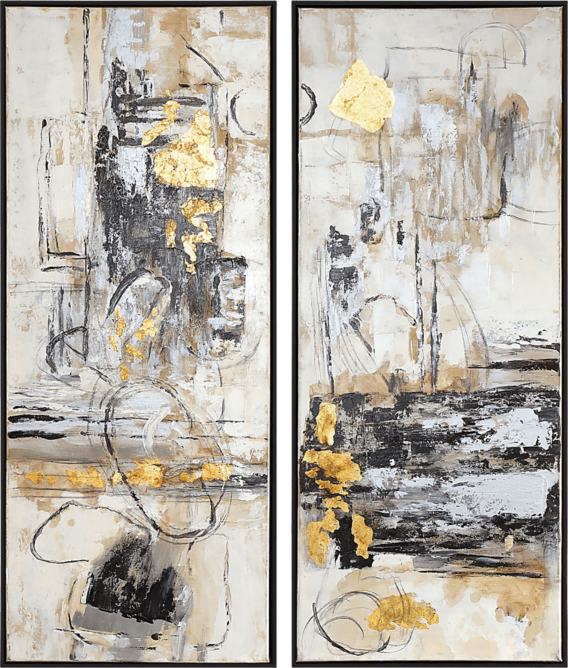 Blazing Zone Gold Artwork, Set of 2 - Image 1