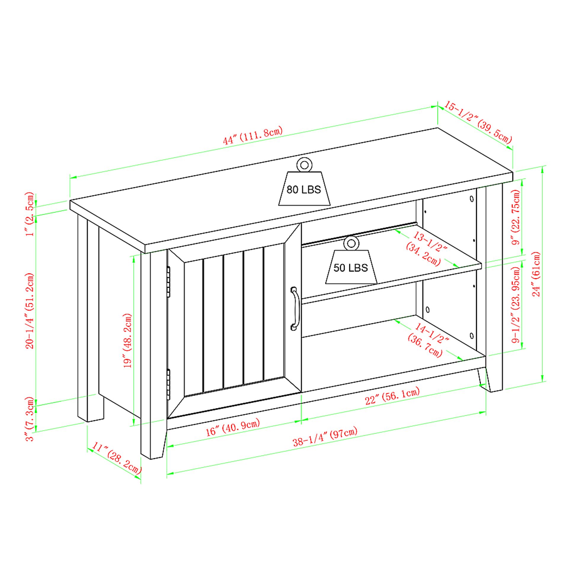 Blazyk Brown 44 in. Console - Image 8