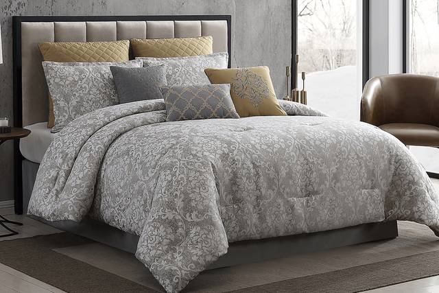 Blenheim Gray 10 Pc King Comforter Set - Thumbnail - Image 1
