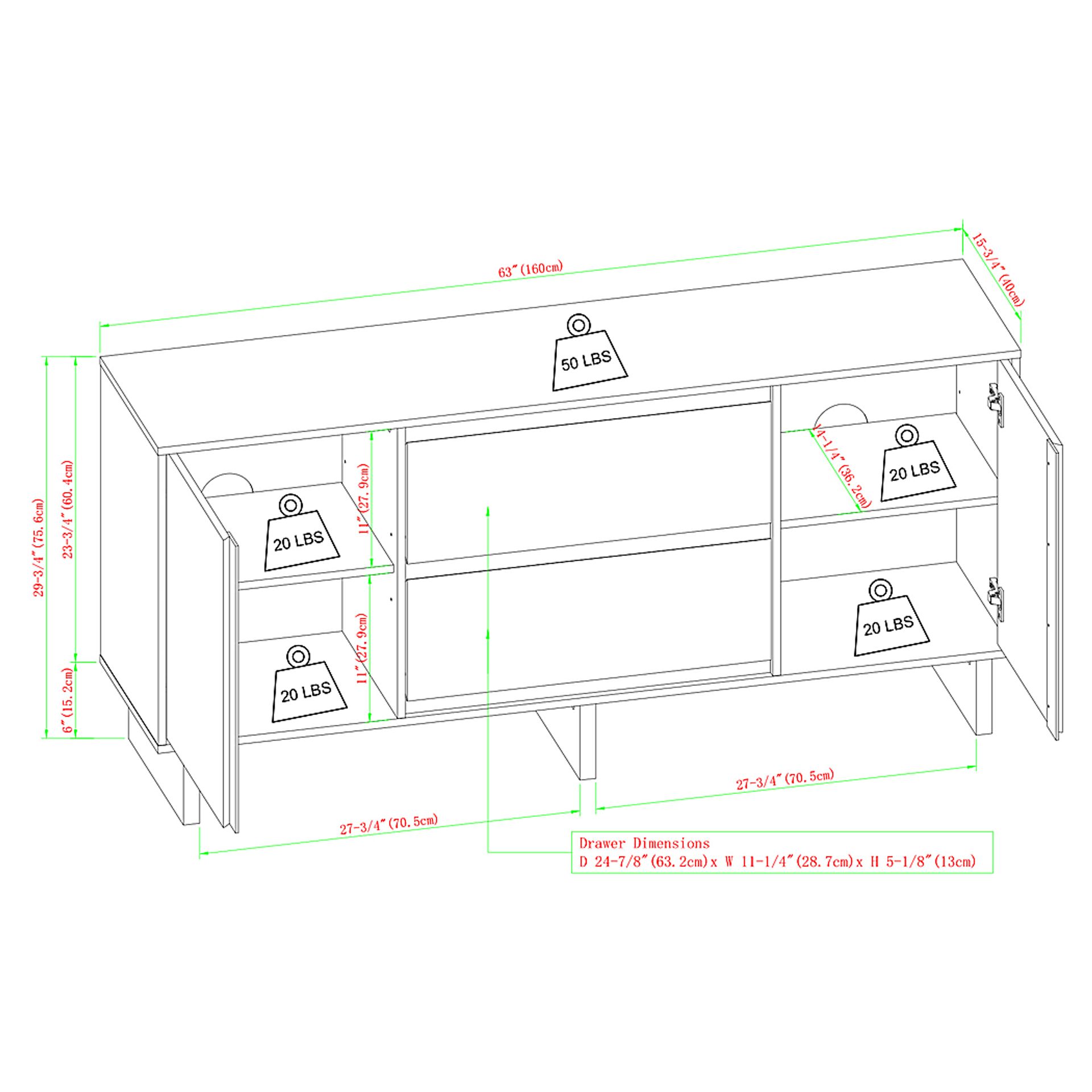 Blenhein Black Sideboard - Image 6