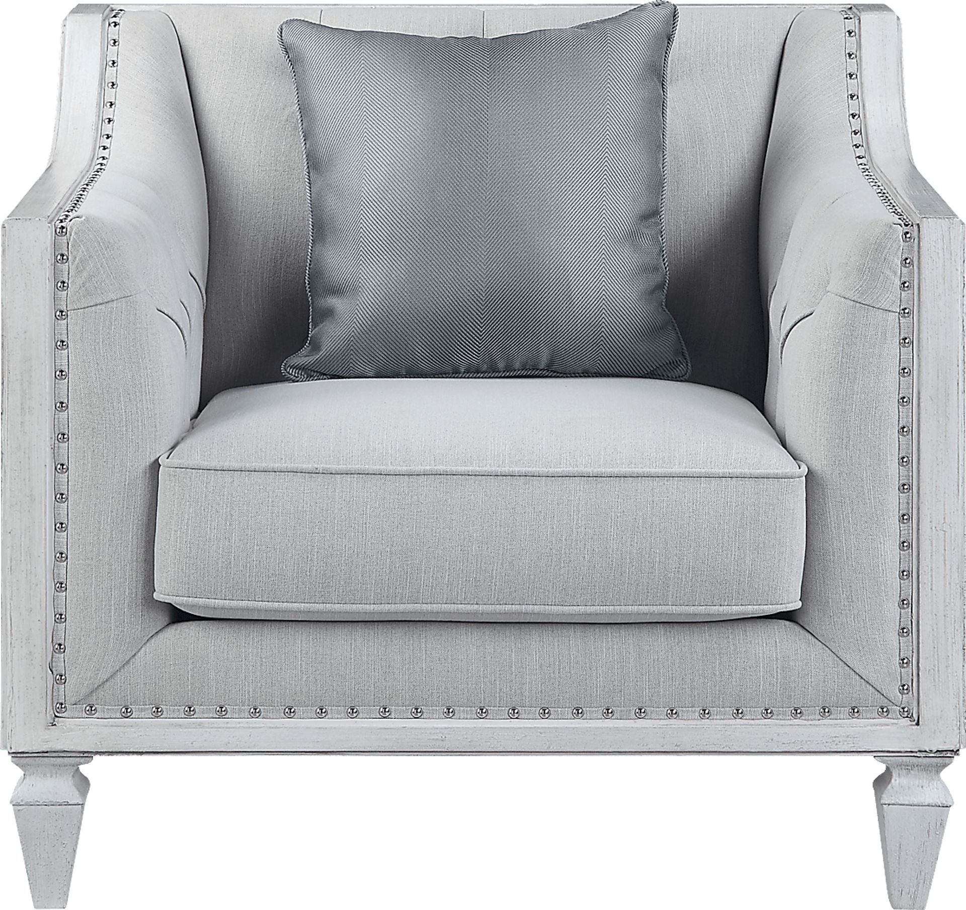Blinn Light Gray Accent Chair with Pillow - Image 3