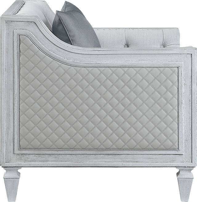 Blinn Light Gray Loveseat with Two Pillows - Thumbnail - Image 4