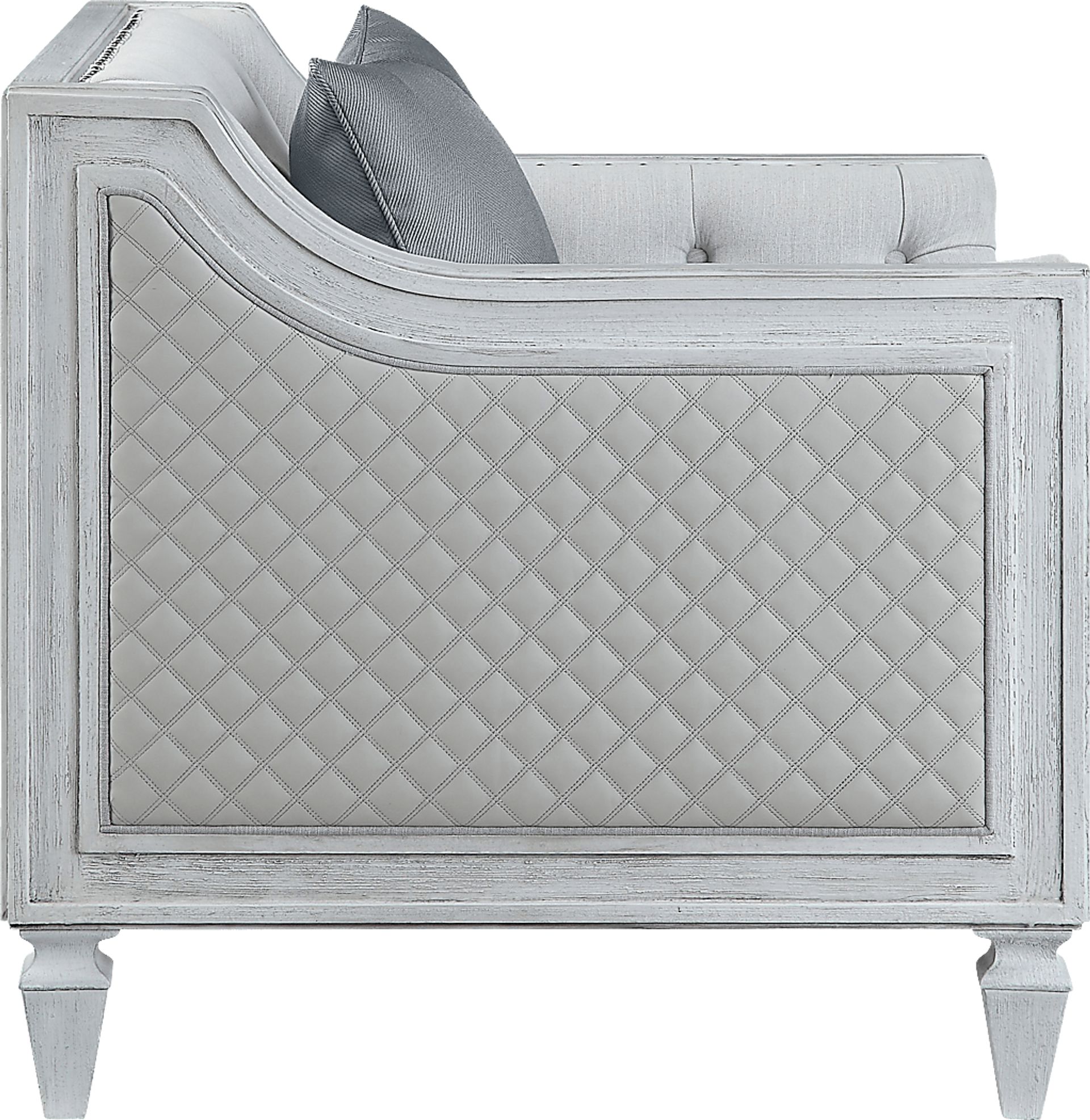 Blinn Light Gray Loveseat with Two Pillows - Image 4