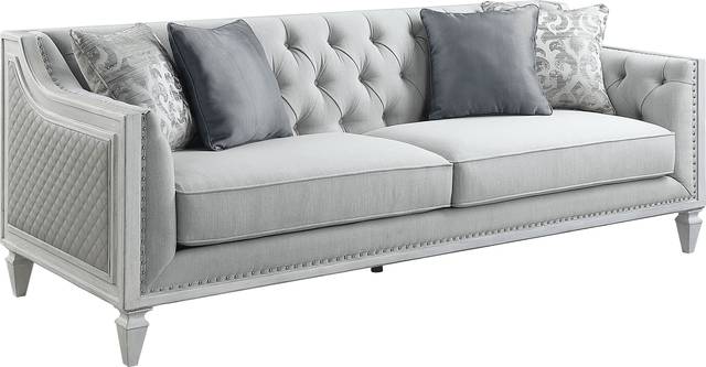 Blinn Light Gray Sofa with Four Pillows - Thumbnail - Image 1