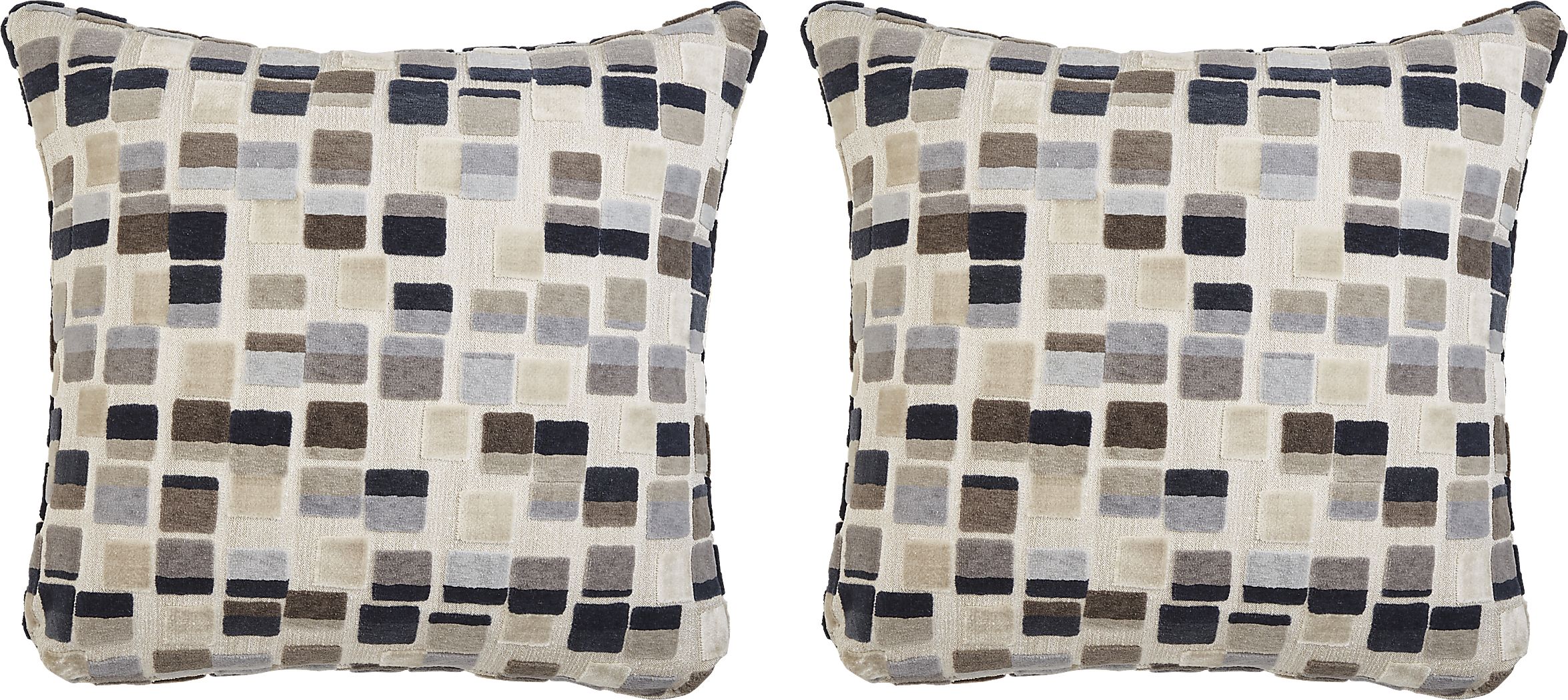 Blocks Indigo Pillow, Set of Two