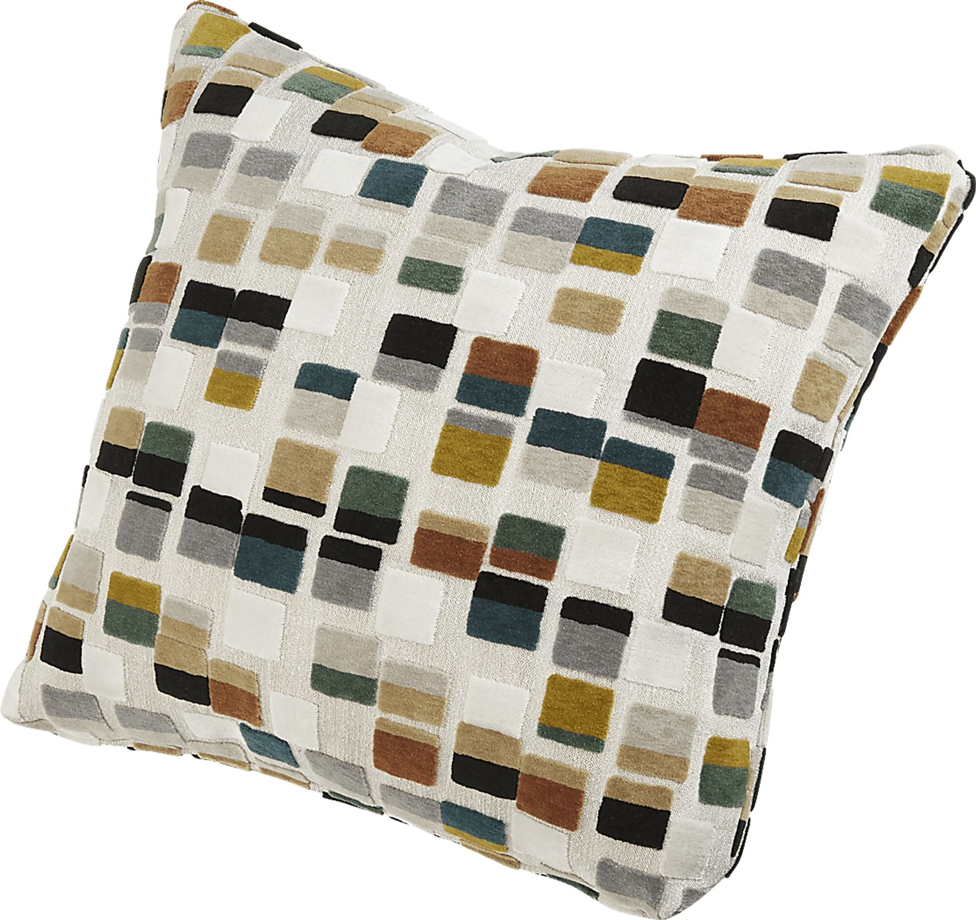 Blocks Olive Pillow, Set of Two - Image 2