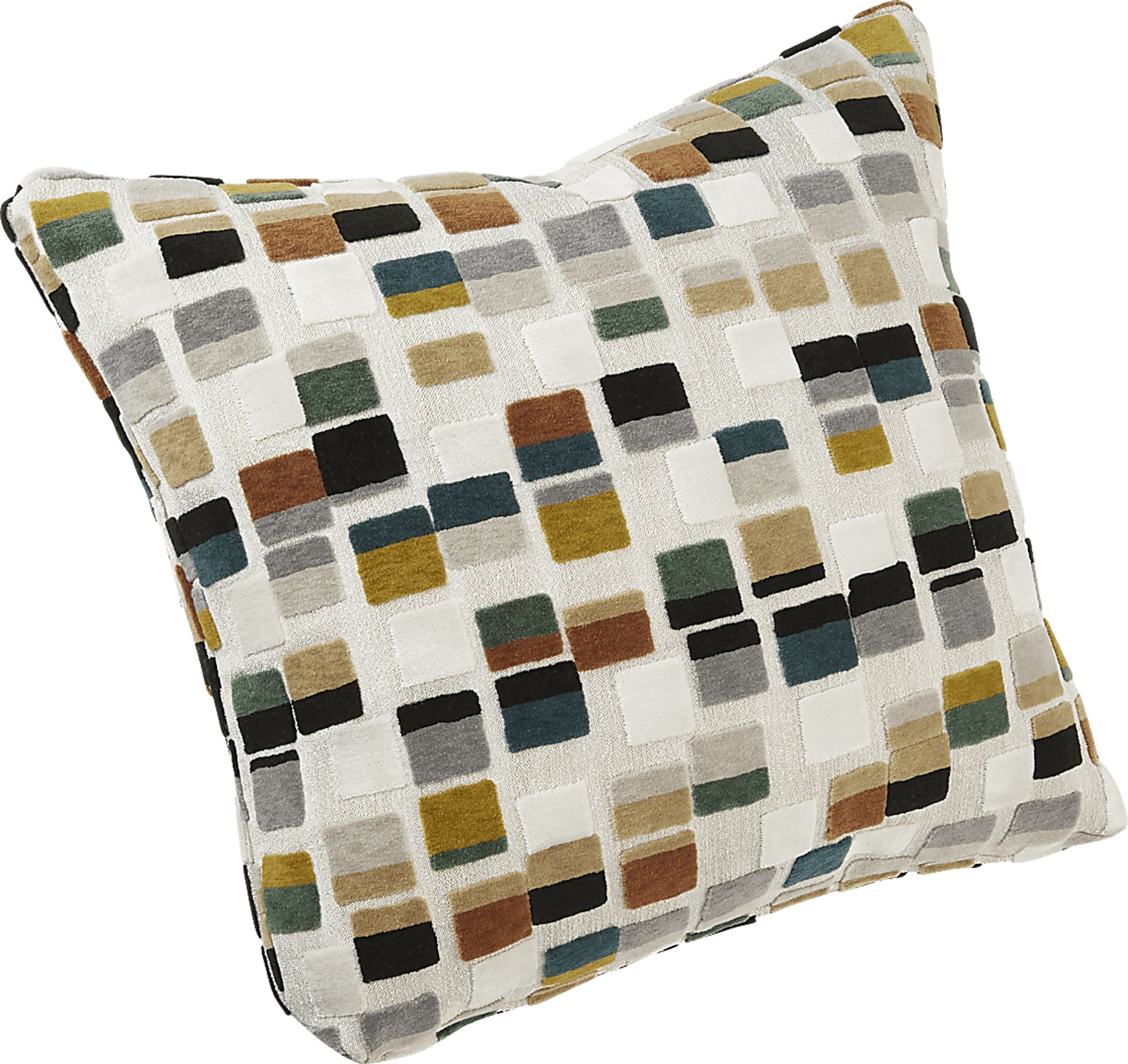 Blocks Olive Pillow, Set of Two - Image 3