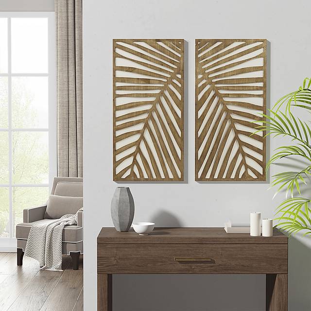 Bloomfields Brown Wall Decor, Set of 2 - Thumbnail - Image 2