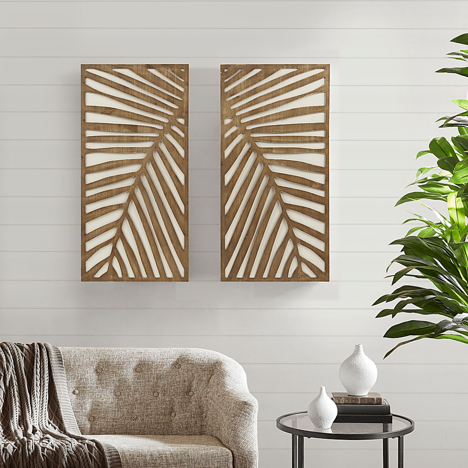 Bloomfields Brown Wall Decor, Set of 2 - Image 3