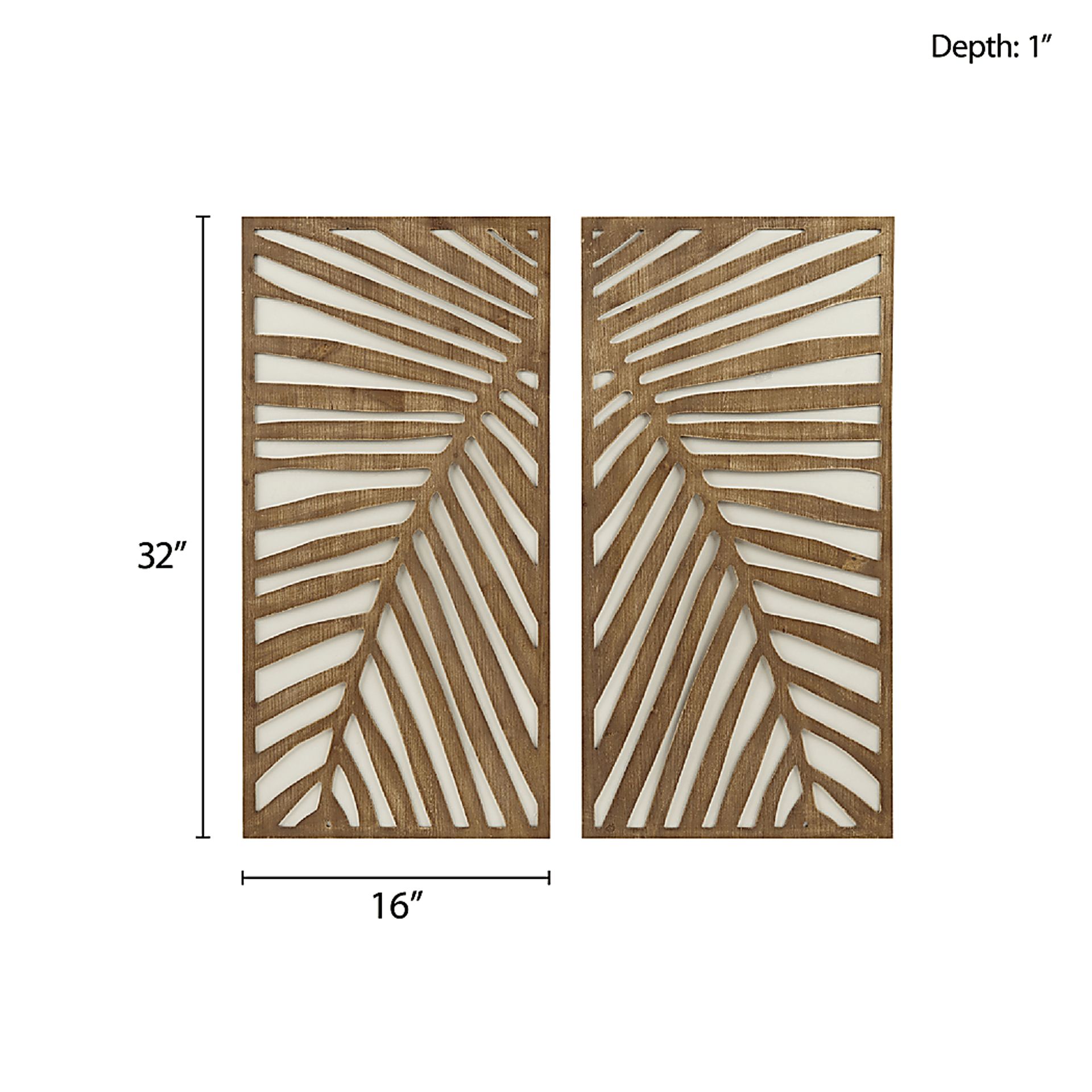 Bloomfields Brown Wall Decor, Set of 2 - Image 10