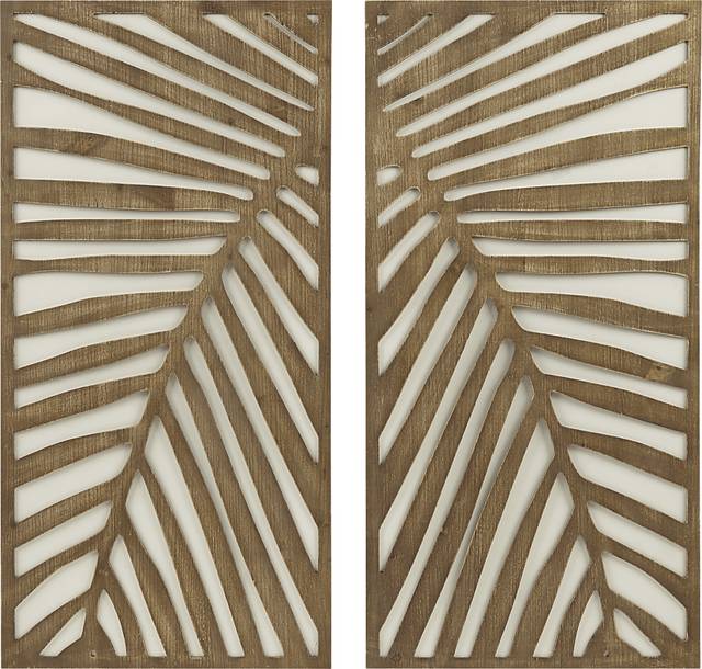 Bloomfields Brown Wall Decor, Set of 2 - Thumbnail - Image 1