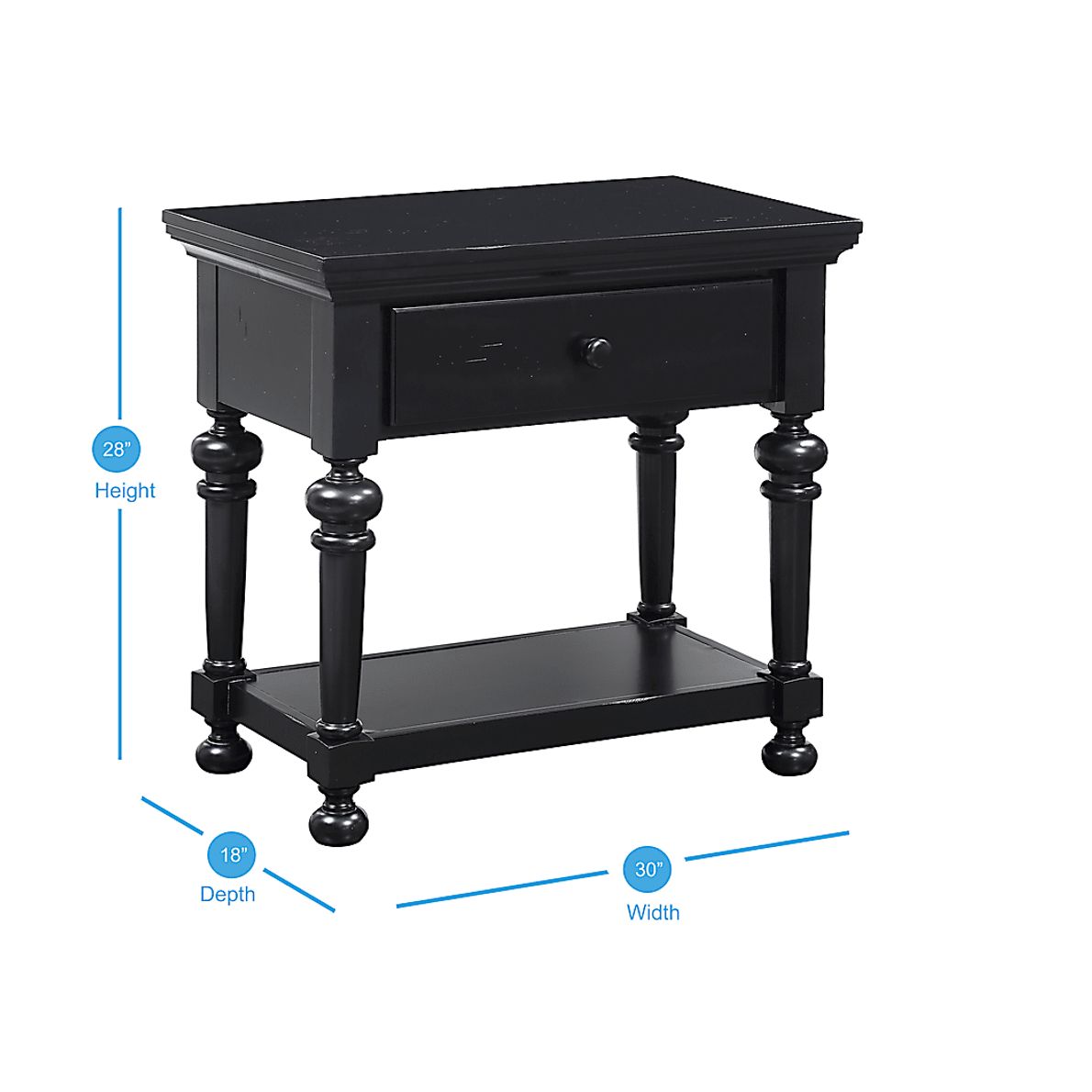 Bloomsfield Black End Table Rooms To Go