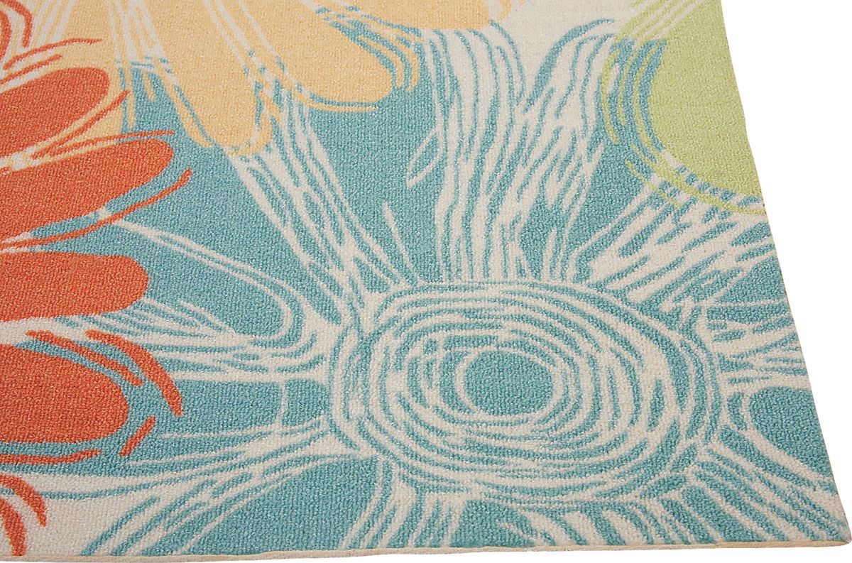 Bloomwood Multi Polyester Fabric Outdoor Rug | Rooms to Go