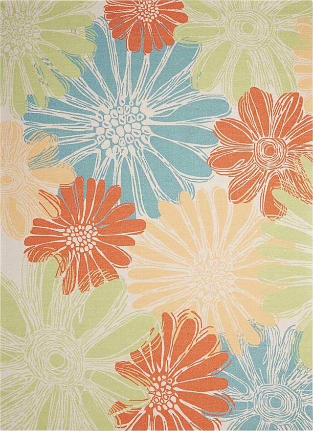 Bloomwood Multi 5' x 8' Indoor/Outdoor Rug - Thumbnail - Image 1