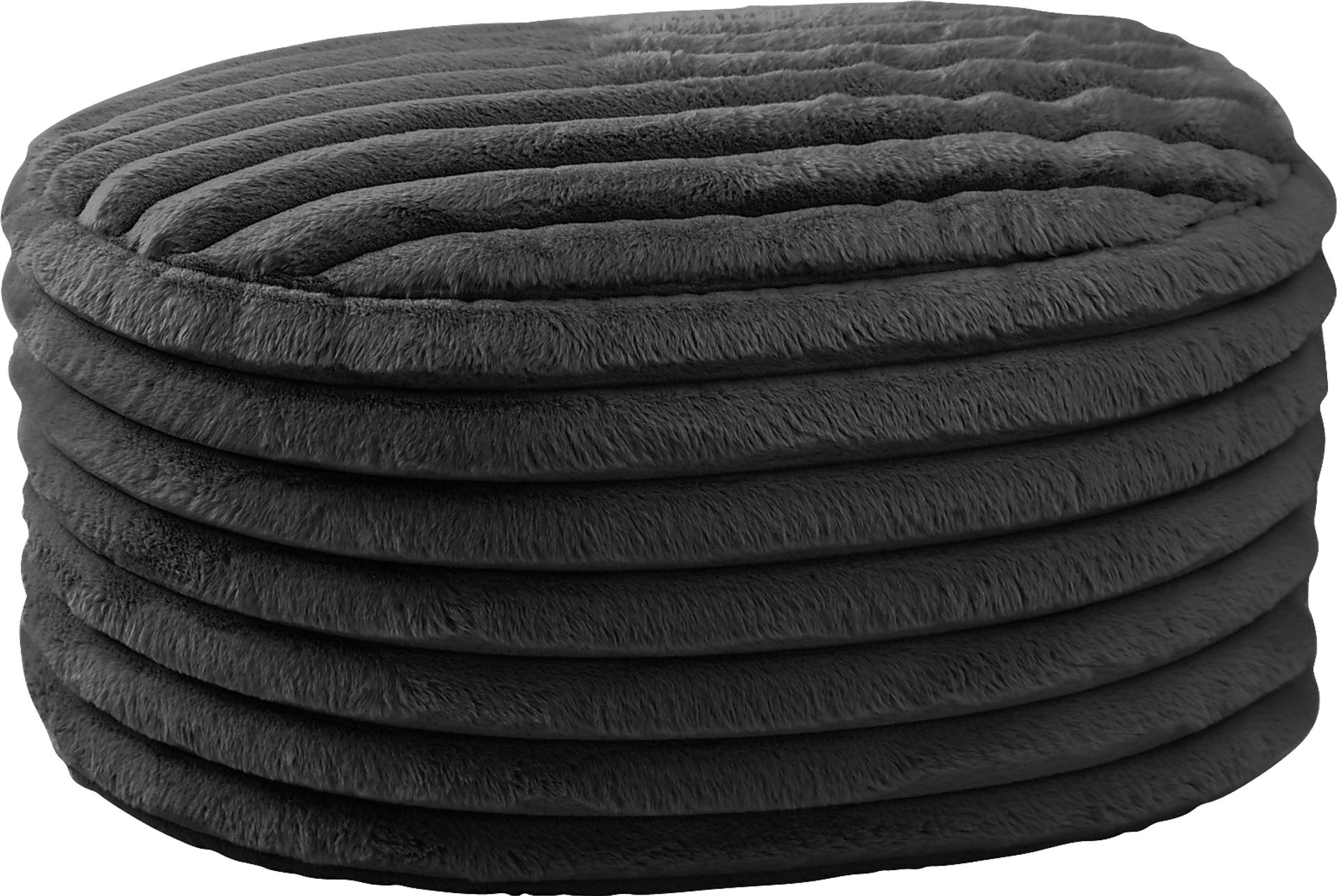 Blossi Black Large Pouf - Image 1