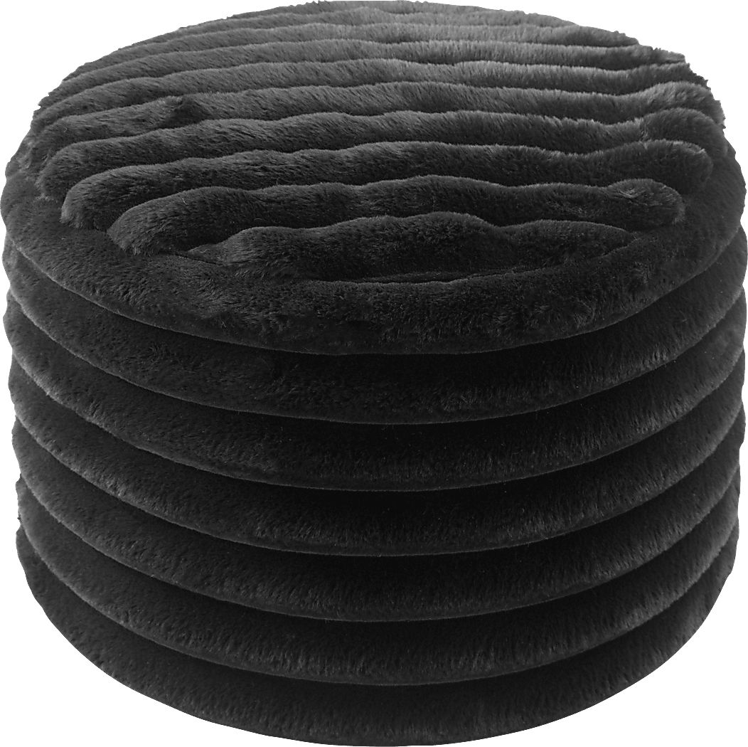 Blossi Black Pouf