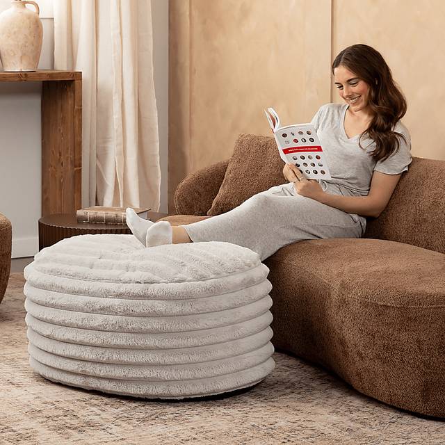 Blossi Gray Large Pouf - Thumbnail - Image 3