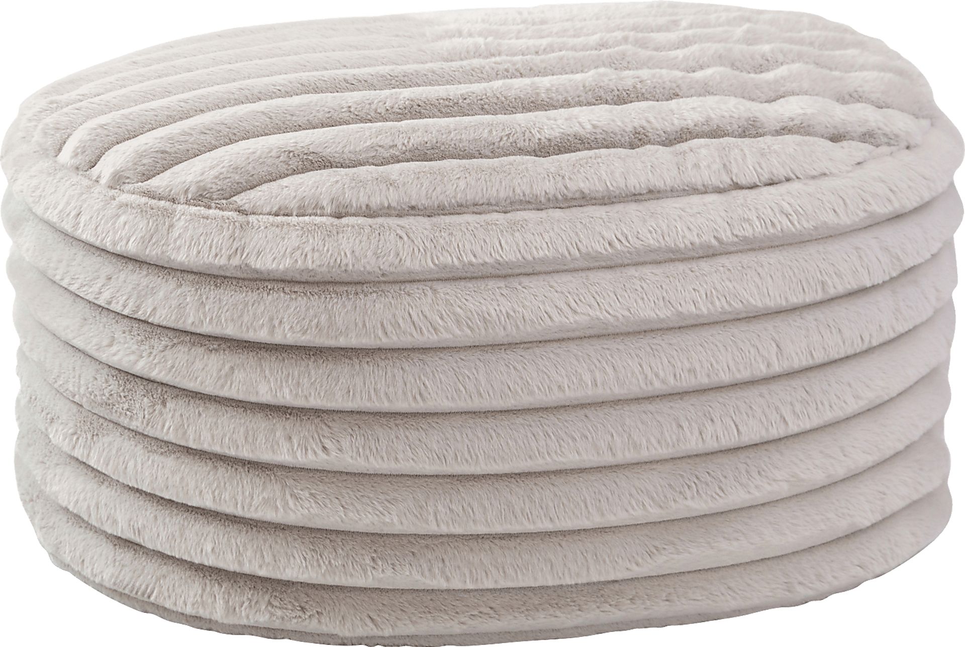 Blossi Gray Large Pouf - Image 1