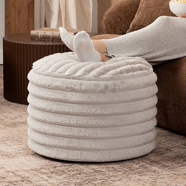 Blossi Gray Pouf - Thumbnail - Image 3
