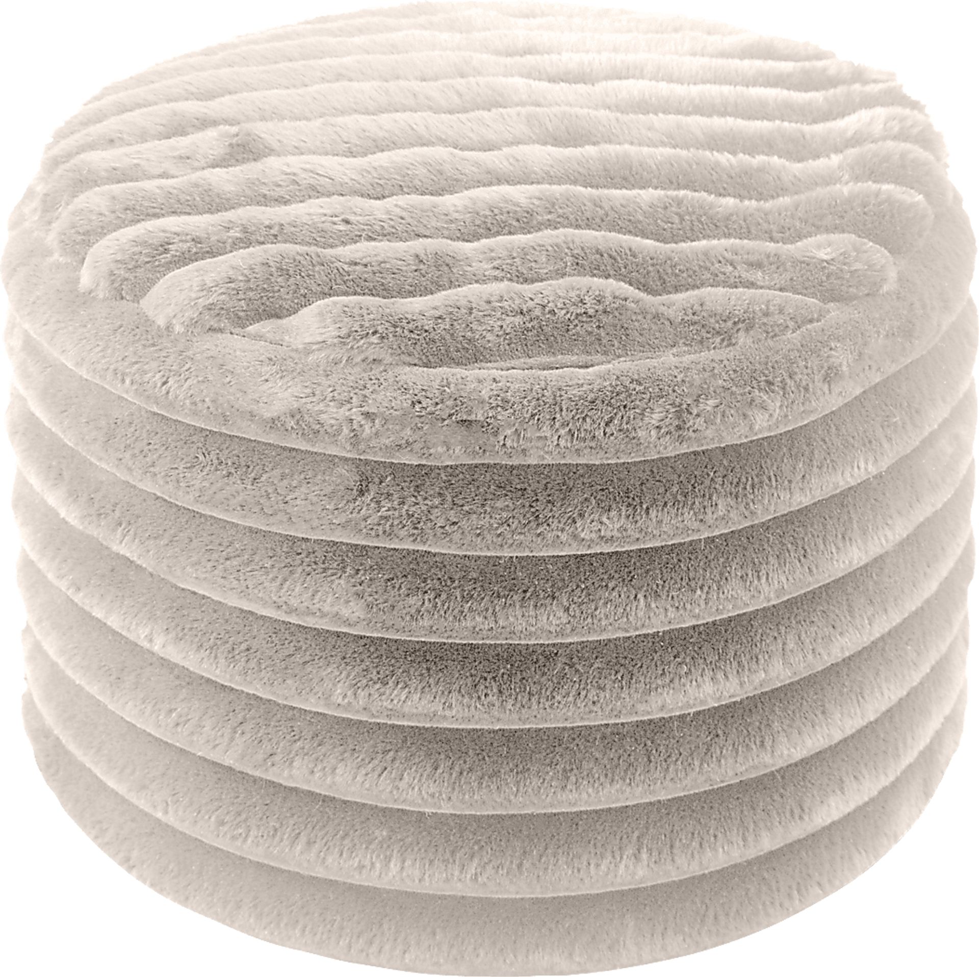 Blossi Gray Pouf - Image 1