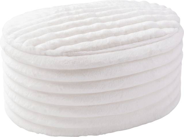 Blossi Ivory Large Pouf - Thumbnail - Image 1