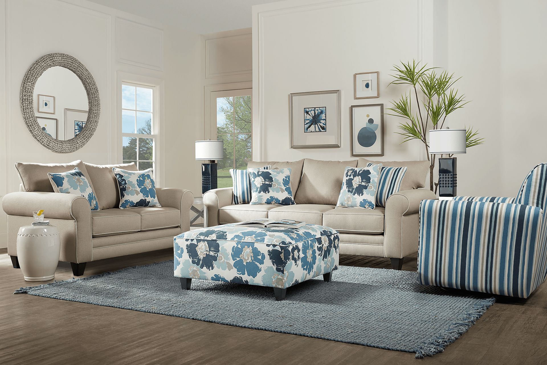 Blossom Fields Cocktail Ottoman - Image 2