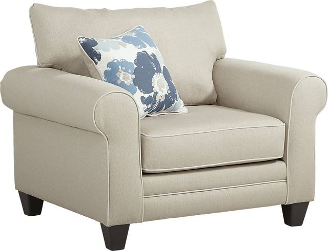 Blossom Fields Beige Chair - Thumbnail - Image 1