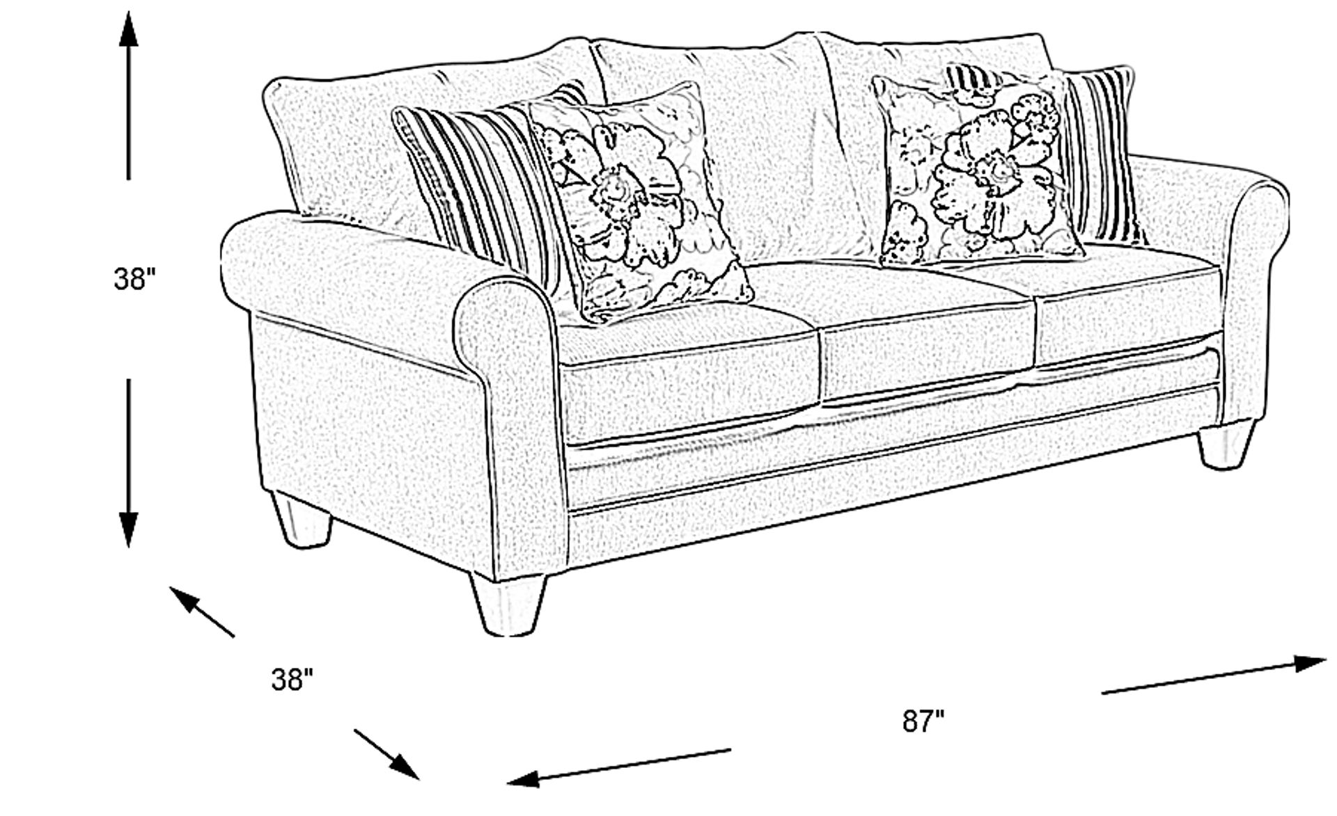 Dimension Image. Please refer to the Dimension Tab on this page for dimension details.