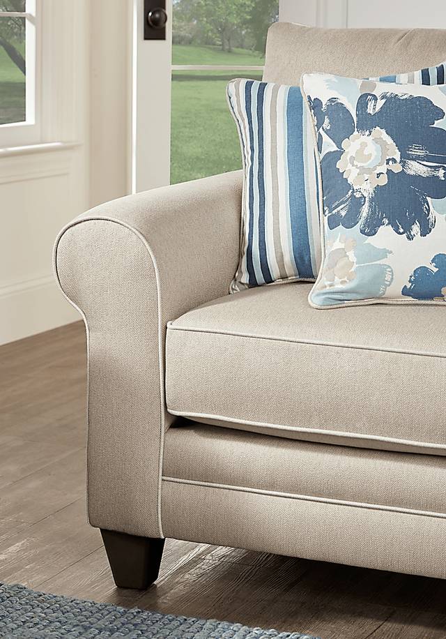 Blossom Fields Beige Sofa - Thumbnail - Image 4