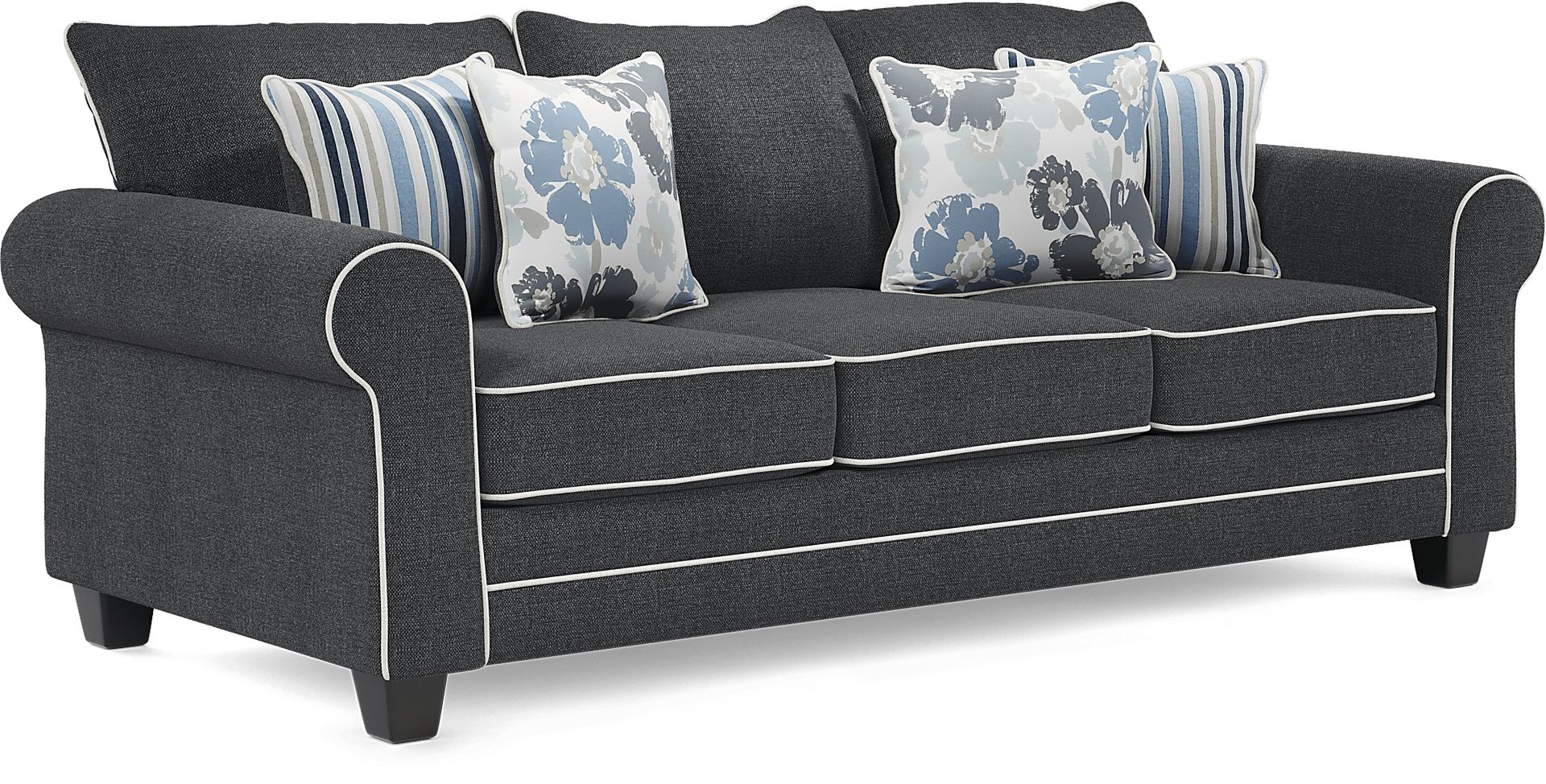 Blossom Fields Blue Sofa - Image 3